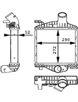 LadeluftküHler Mahle Ci 88 000P FüR Mercedes-Benz Vito V-Klasse Bus Kasten