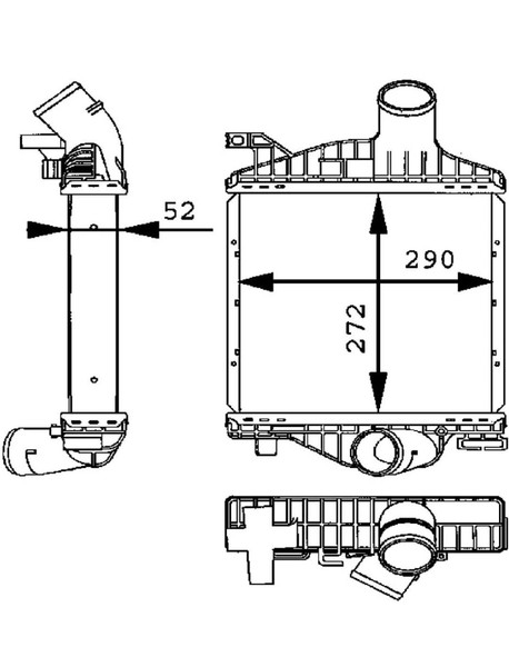 LadeluftküHler Mahle Ci 88 000P FüR Mercedes-Benz Vito V-Klasse Bus Kasten-image