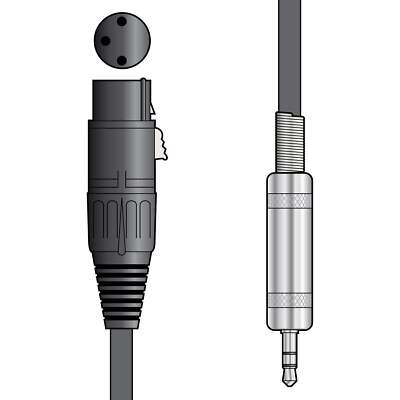 Citronic Classic Audio Lead XLR-Buchse - 3,5 mm Stereo Klinke 0,5 m
