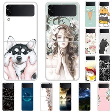 Custom Starry Husky Giraffe Cat For Samsung Galaxy Z Flip 3 4 5 6 7 Case Cover