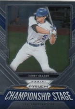 COREY SEAGER PRIZM CHAMPIONSHIP STAGE SILVER DODGERS 2021 21 PANINI PRIZMS