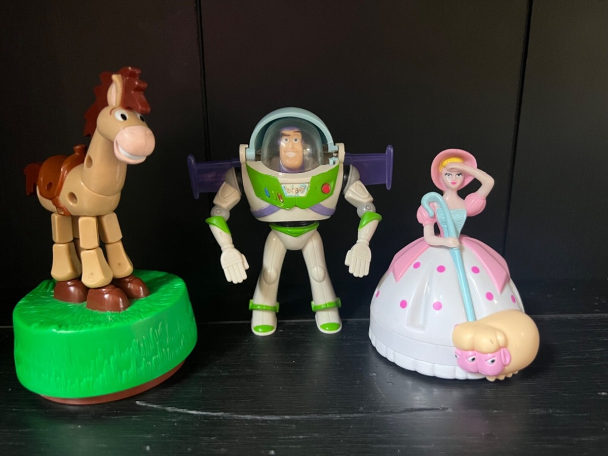Disney McDonalds Toy Story Little Bo Peep Buzz LightYear Bullseye Push-Up  Toys