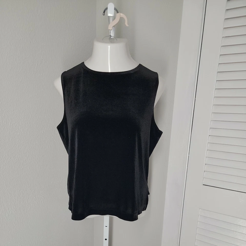 Blusa Camisa Ciervo Blanca Para Mujer Elegante Terciopelo ~ Talla XL {16/18} ~ Sin Mangas Foto 2 de 4