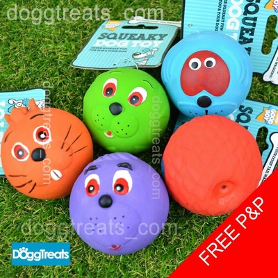 squeaky dog balls with faces