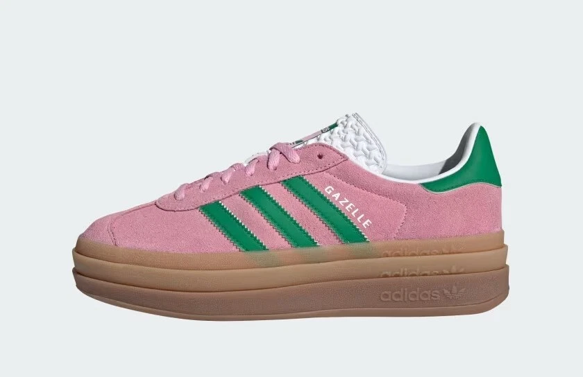 Adidas Originals Gazelle Bold en Rosa y Verde Mujer Zapatillas