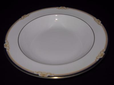 Wedgwood, England, CAVENDISH, Shell & Scroll, Blue Band, Rimmed Soup Bowl, 8''