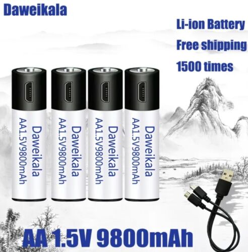Hohe Kapazität 1,5 V AA 2900mah USB Wiederaufladbarer Li-Ion Akku für Fernbedienung - Bild 7 von 9