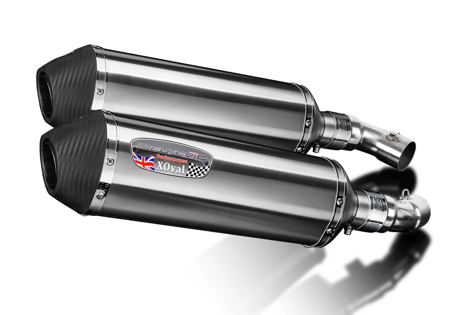 Kit silenciador de escape de acero inoxidable X-Oval de 13,5" Slip On Ducati Monster 696 2008-2014 Foto 2 de 4