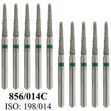 Dental Diamond Bur FG 856/014C Round End Taper Coarse Burs High Speed 10Pcs/PK