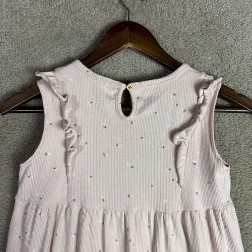 Jamie Kay Sophie Dress Girls 8 Annie Ditzy Floral Organic Cotton Ribbed Ruffled - Picture 8 of 10