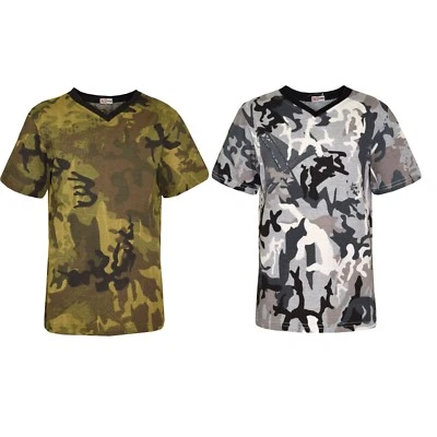 A2Z 4 KIDS® Kids Boys Camouflage Designer 100% Cotton Plain T-Shirt Tee Ringspun T Shirts