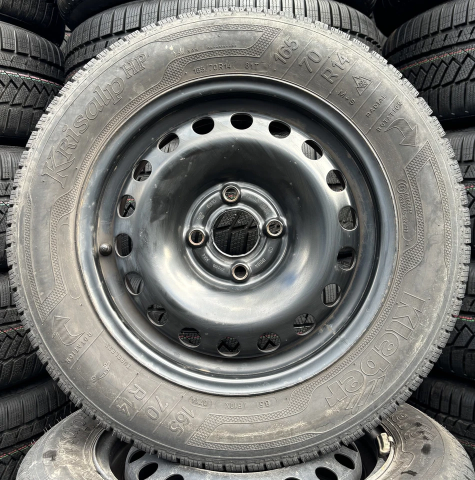 4 Orig VW Winterräder Stahl 165/70 R14 81T VW Up Skoda Citigo Seat Mii 1S0601027 - Bild 2 von 3