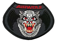 Airwolf 4" Wide Embroidered Iron on Patch