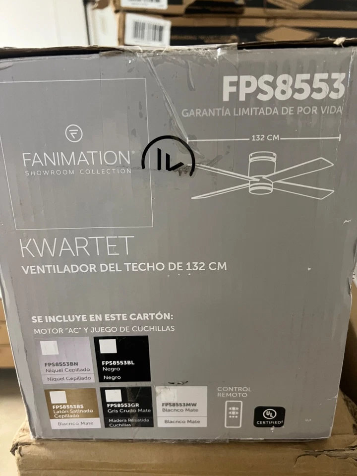 FANIMATION Kwartet 52 in. Indoor/Outdoor Matte White Ceiling Fan w/ Light Kit N - Image 3 of 4