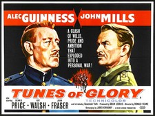 TUNES OF GLORY Movie POSTER 22x28 Half Sheet B Alec Guinness John Mills Dennis