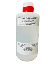 16 oz 24K Gold Solution, Electroplating Solution Industrial Grade 