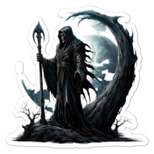 Grim Reaper Death, Vinyl Decal Sticker, Indoor Outdoor, 3 Sizes, 9274