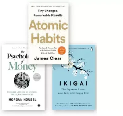 (3 Books) Atomic Habits+ikigai+the Psychology Of Money Paperback