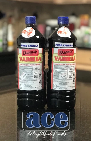 Two (2) Danncy Pure Mexican Vanilla Extract - Dark Color (1 Liter each)