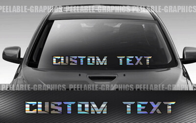 Custom Text Personalized Rec Windshield Banner Decal Sticker JDM Diesel Euro KDM