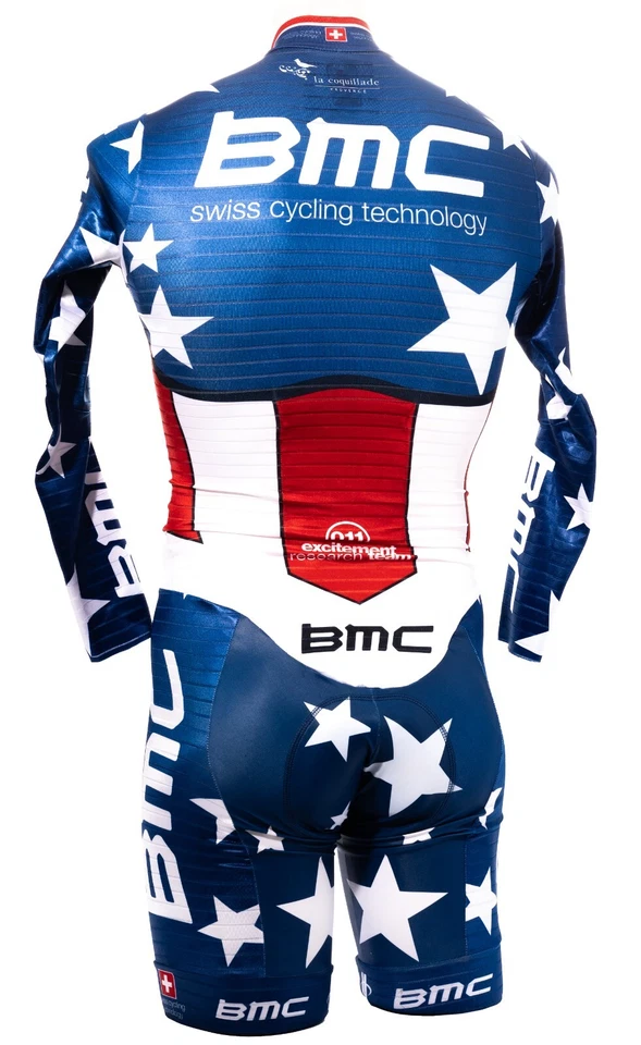 Hincapie BMC Pro Cycling Team USA Champ Long Slv Skinsuit Hombres XS Bicicleta de contrarreloj Foto 2 de 4