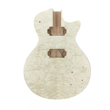 Unfinished Mahogany Electric Guitar Body Quilted Maple Veneer HH Pickup