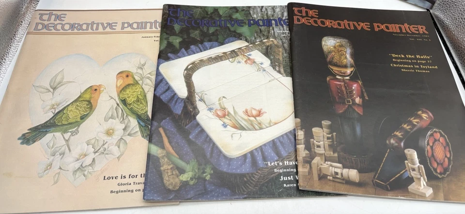 Lot 6 Vintage The Decorative Painter Magazines 1980s Tole Folk Art Painting - Image 3 of 4