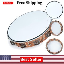 Brilliant 12" Double Row Tambourine - Durable Handheld Musical Instrument