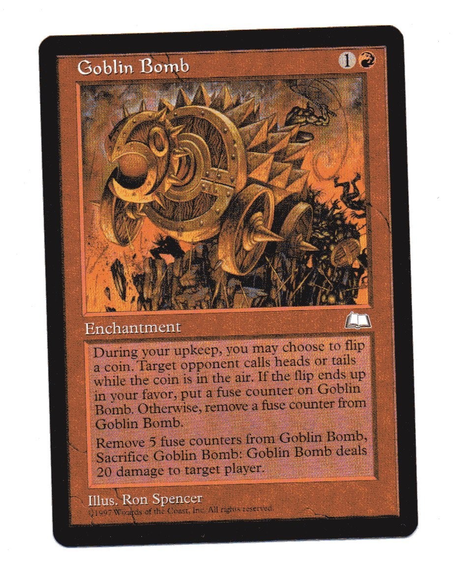 BT's MTG Weatherlight 1X Goblin Bomb NM Never been Played Free Shipping