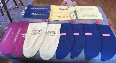 14 Vintage Shoe & Boot Bags | Factory, Trade Assn Advertising Textile Lot