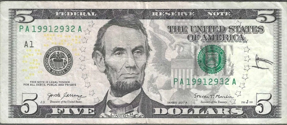 THIS IS FANCY - 6 FRNs w/diff denoms & dates all with the first 4 serials 1991 - Image 3 of 4