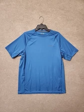 Simms Challenger Solar Shirt Men Medium Blue Carbon Fishing Tee Short Sleeve NEW