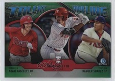 2019 Bowman Green Refractor 42/99 Ranger Suarez Darick Hall Adam Haseley 13iq