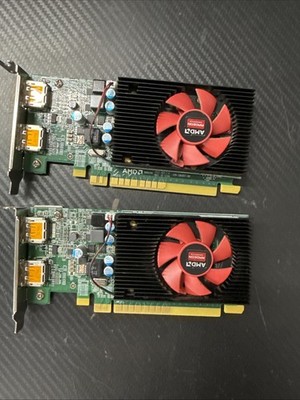 2X Dell 9VHW0 AMD Radeon R5 430 2GB DDR3 2 x DisplayPort LP Video Card