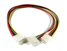 Power Cable Y 5.25 to 2-5.25 14-inch Long Splitter