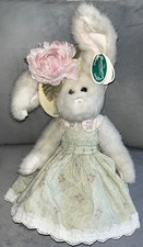 Bearington "Macy" orsacchiotto coniglio bianco vestito vintage peluche etichetta 12". (19) 