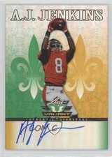 2012 Leaf Valiant AJ Jenkins #AJJ Auto 1k5