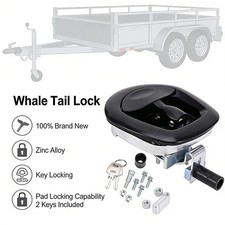 Black Whale Tail T Handle Lock Latch Compression Lock Trailer Ute Canopy Toolbox