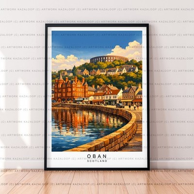 Oban Schottland ungerahmter Illustrationsdruck Oban Poster Kunst