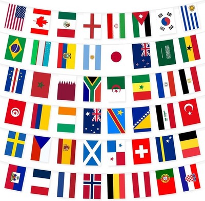 2026 FIFA Football Bunting for World Cup 48 National Flags 15m FIFA Event Banner