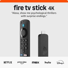 Fire TV Stick 4K Max Streaming Device w/ Alexa Voice Remote & Wi-Fi 6E 16GB