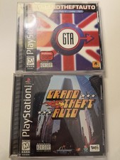 Grand Theft Auto Sony PlayStation 1 Black label PS1 + London 1969 Mission CIB