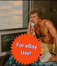 OAK Pop Art The Six Million Dollar Man The Fall Guy Lee Majors Facsimile Sig.