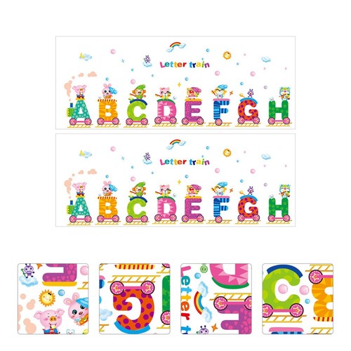 2 Sets Alphabet Sticker Educational Decals Decorative Stickers Learning ...