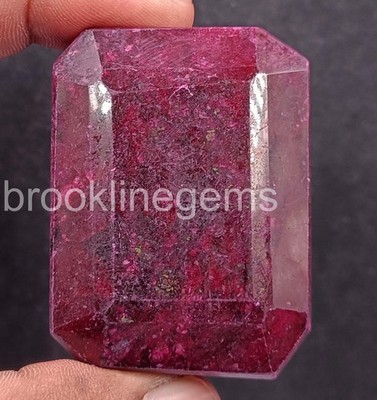 Loose Natural Red Ruby   500 Carat Emerald Cut, EGL Certified Gemstone 5ARL
