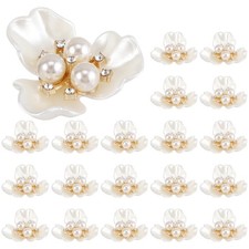  20pcs haut de gamme artificielle perle en forme de rose couvre-chef pour femme