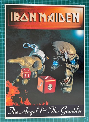 IRON MAIDEN,'THE ANGEL AND THE GAMBLER', RARE, AUTHENTIC,OFFICIAL, 1998 POSTER