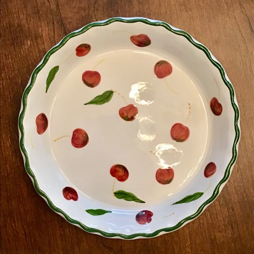 Williams Sonoma Cherry Pie Dish, Laurie Gates 1998 9 3/4" Inch Vintage Baking - Picture 2 of 5