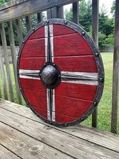 22'' Medieval Viking Shield for Battle Ready Cosplay Warrior Handmade Shield