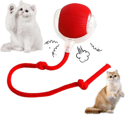 Interactive Rolling Cat Ball - 360°Automatic Chew Toy for Active Cats, Rolling S